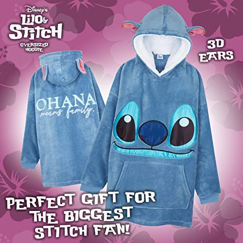 Disney Sweats à Capuche Fille, Pull Plaid Enfant, Pull Stitch, Poncho Plaid  Oversize en Polaire Enfant Ado Taille Unique (Bleu Stitch) : : Mode